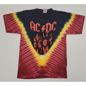 Vintage 2005 AC/DC Highway To‎ Hell All Over Print Band T-Shirt Mens Size Medium